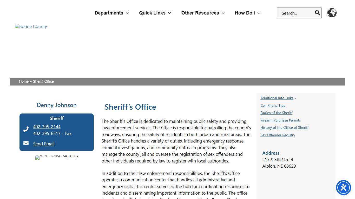 Sheriff Office – Boone County